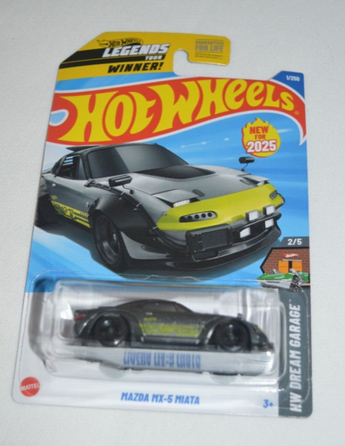HOT WHEELS 2025 HW DREAM GARAGE 2/5 - MAZDA MX-5 MIATA METALLIC DARK GRAY - Picture 3 of 5