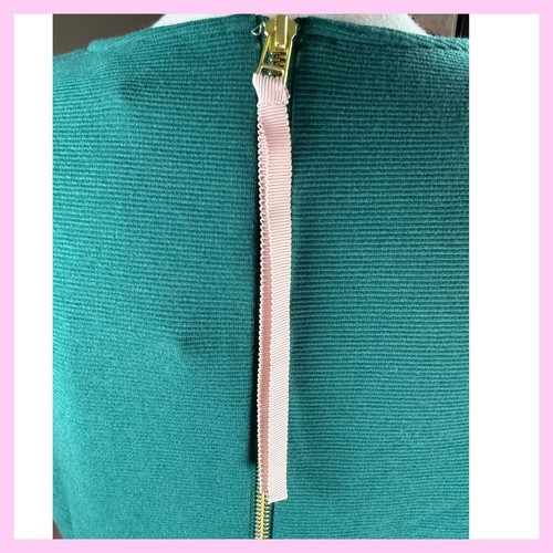 Boden Emerald Green Sheath Dress w/ Pink Waist Detail | Size 8L | NWT - Picture 8 of 20