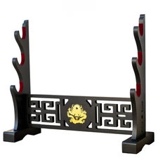FOXSMZZ Sword Holder Velvet Padded Katana Stand Samurai Display Rack 