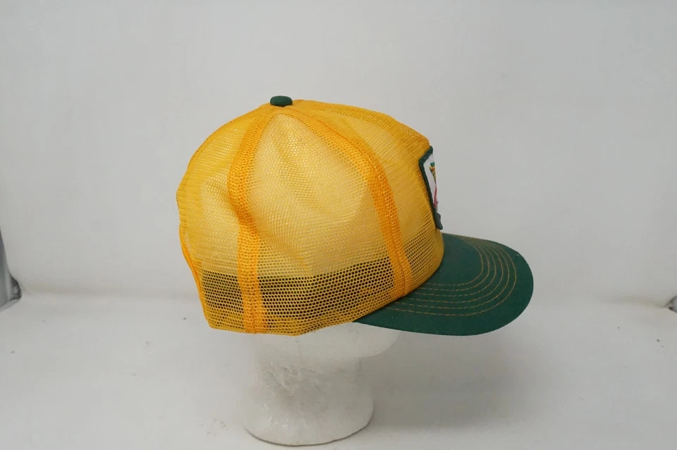 VINTAGE DeKalb Hat K Brand Full Mesh Snap Back Trucker Cap Logo Patch USA Made - Image 4 of 4