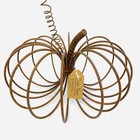 Small Rustic Wire Pumpkin - Fall Thanksgiving Halloween Farmhouse Decor -Vintage