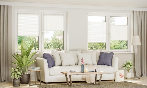 SONELLO Tenda plissettata Klemmfix senza foratura, 60cm 60l x 160A cm, Grigio - Foto 6 di 8