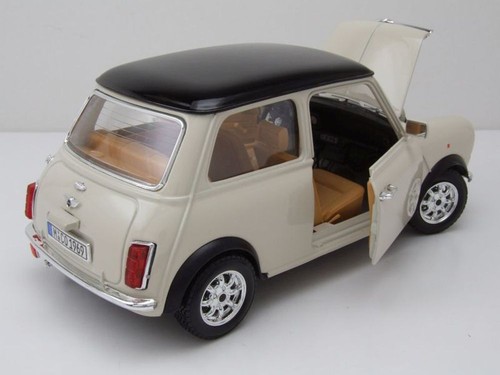Mini Cooper 1969 Beige Nera Modellino 1:18 Bburago - Foto 5 di 9