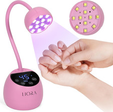 UV LED Nail Lamp: Cordless USB Rechargeable Gooseneck Lamp for Gel Nails with...