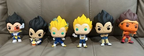 Funko Pop! Dragon Ball Z Lot Of 6 Vegeta Vinyl Figures - NO BOX -
