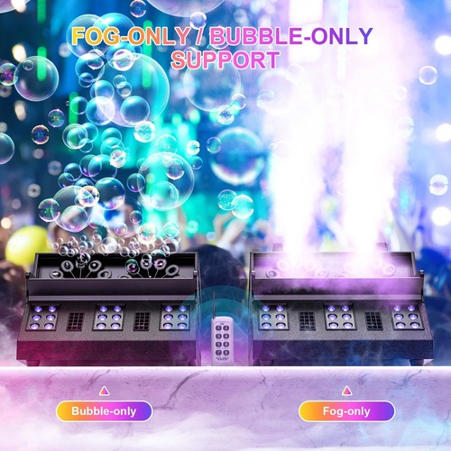 1500W Smoke Bubble Machine RGB LED Fogger DMX512 DJ Party Halloween Gift - Picture 6 of 10