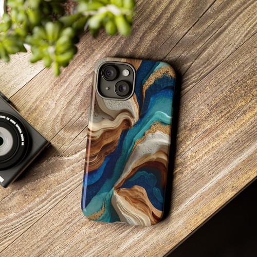 For iPhone | Samsung Galaxy | Pixel Phone Case - Blue Marble Resin Print - 第 57/239 張圖片