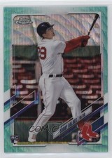 2021 Topps Chrome Aqua Wave Refractor 129/199 Bobby Dalbec #151 sy5