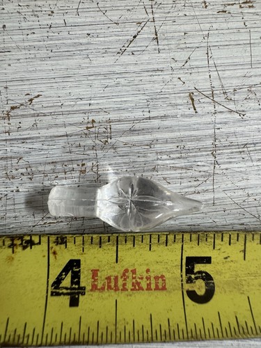 Star Twinkle Lights Pegs Ceramic Christmas Tree Bulbs VINTAGE NOS Etched Clear - Bild 4 von 4