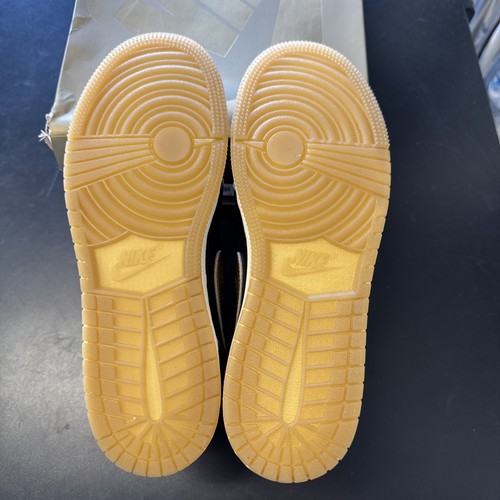 Air Jordan 1 Retro Alto OG Negro Dorado GS 6.5Y Vela Metálica FD1437 071 - Imagen 6 de 9