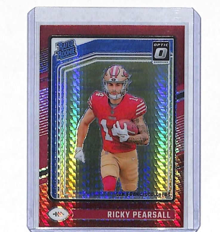 2024 Donruss Optic #284 Ricky Pearsall Red Hyper Rookie Card 49ers