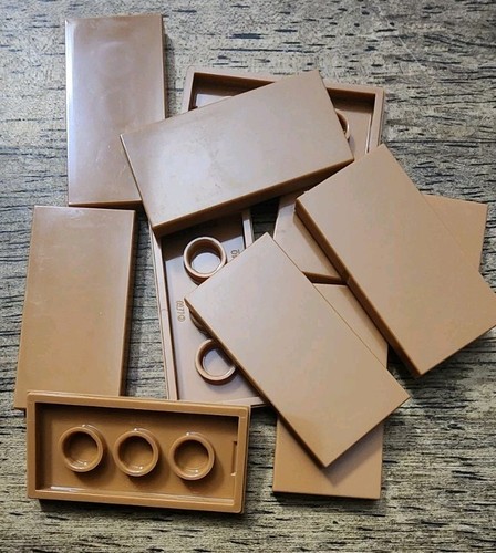 LEGO Medium Nougat 2 X 4 Tile. QTY 10 Part No. 87079. New - Picture 2 of 2