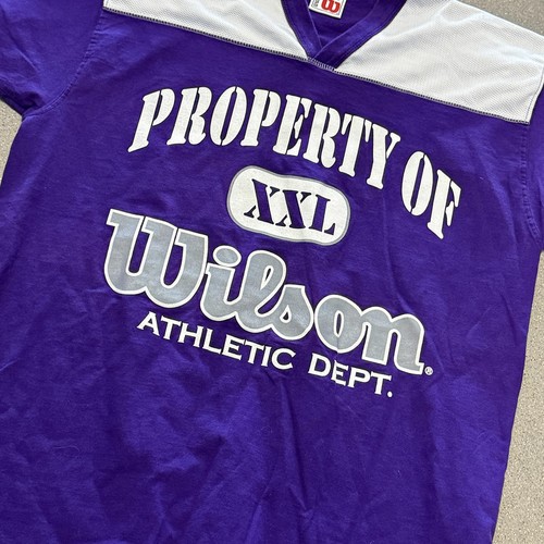 Y2K Purple Wilson Athletic Dept. Lila Herren XL Kurzarm - Bild 2 von 6