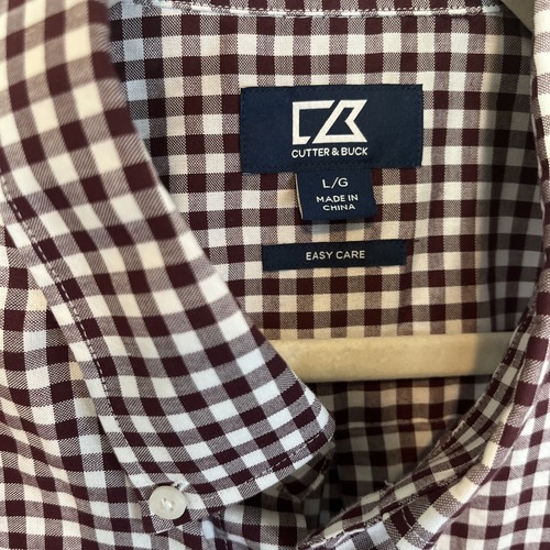 Cutter & Buck Texas A&M Aggies Check Button Down Shirt Men's LARGE Long Sleeves - Picture 2 of 8
