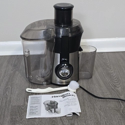 Hamilton Beach Big Mouth Juice Extractor Juicer Machine Stainless 67608-Z Works!