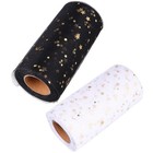 2 Pcs Pailletten Stoff Tüllrolle Paillettengewebe Hochzeitsdekoration