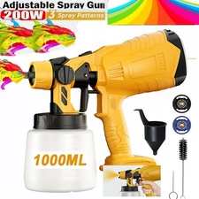 Cordless High Pressure Spray Gun Paint Sprayer For DEWALT 20V Battery DCB200-2