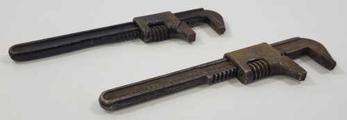 *J1) Vintage Lot of 2 Tool Heavy Duty Adjustable Wrench Moore Drop Forging - Picture 5 of 14