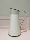 Loaf Enamel Jug Vase Ivory 36cm Height Country Farmhouse Cottagecore Decor