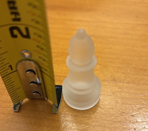 Milchglas Bischof Schach Ersatzfigur Tischplatte Strategie Brettspiel 2 Zoll