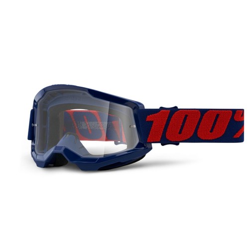 100% Strata 2 MX Motocross Offroad Clear Lens Goggles - Pick Color - Foto 5 di 11
