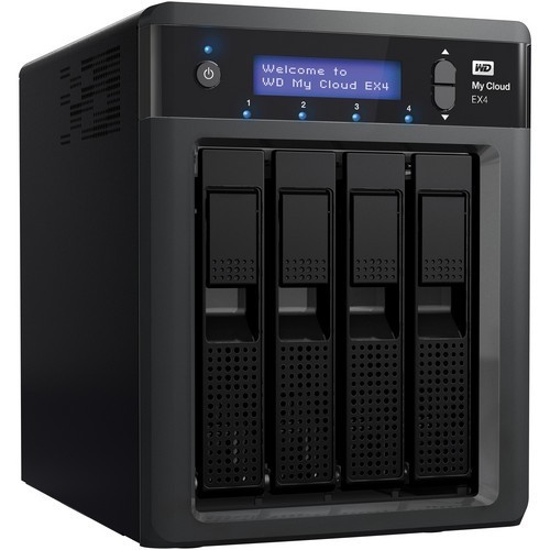 WD My Cloud EX4 NAS 4-BAY 3.5" SATA WDBWWD0080KBK Network Storage - Diskless - 第 2/5 張圖片