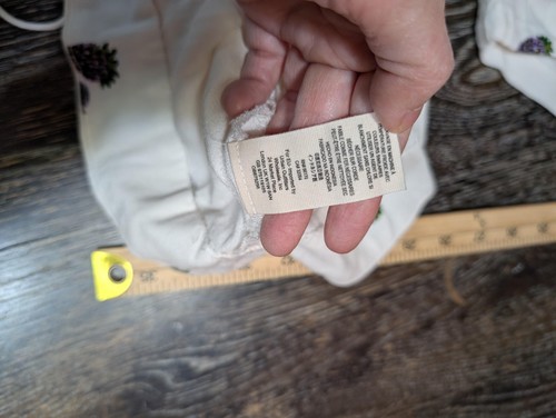 Besticktes Blumen Kleid Damen 6 Weiß Kurzarm Schnürung Boho Mini Style - Bild 9 von 9