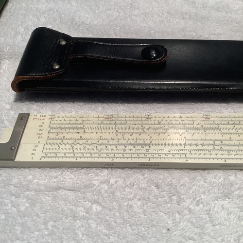 Vintage Fredrick Post 1460 Versalog Hemmi Japan Slide Rule & Case Bamboo - Picture 2 of 7