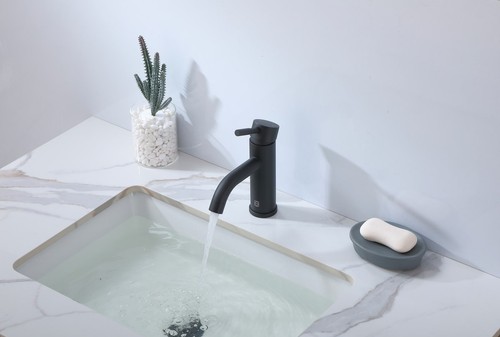Elegant Lighting FAV-1006 Victor 1.5 GPM 1 Hole Bathroom Faucet - Black - Picture 5 of 12