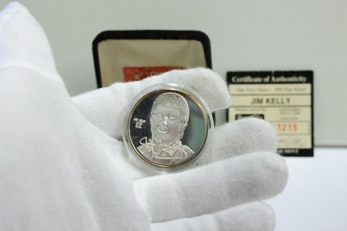 Highland Mint 1 oz .999 Silbermedaille Jim Kelly/Buffalo Bills #1215 von 7500