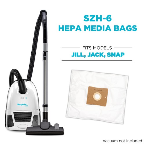 SZH-6 Jill Canister Vacuum Replacement Bags with Certified Hepa Media, Fits w... - Picture 2 of 7