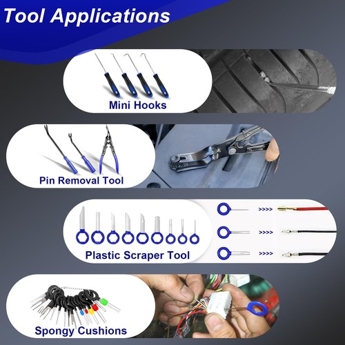 238Pcs Trim Removal Tool Set for Auto Panel Radio Bumper Clips - Picture 5 of 8