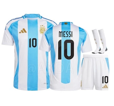 Argentina 2024 Kit Bambino 3-13 Anni (con Calzini) Messi #10