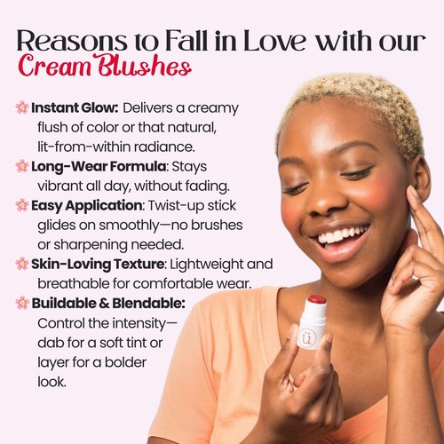 Rubor en crema coralina - Rubor en crema 3 en 1 para mejillas, labios y ojos - Natura... - Imagen 2 de 9