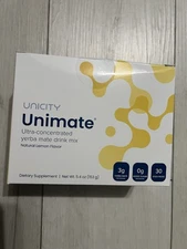 UNICITY Unimate Natural Lemon-Ultra Concentrated Yerba Mate Drink Mix (30 Packs)
