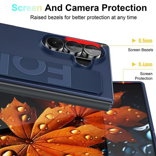 For Samsung Galaxy Z Fold 7/6/5/4 Shockproof PC Hinge Case Elastic Wrist Strap - Picture 10 of 17