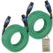 Speakon Cables 25 FT 2 PACK 12 AWG Wires -FAT TOAD Speaker Cords Pro Audio Stage