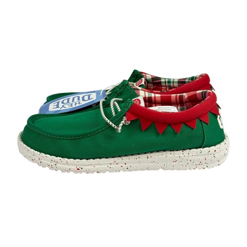 Hey Dude Little Kids 12 Wally Holiday Elf Canvas Freizeit Slipper Schuhe - Bild 5 von 9