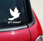 GOT PEACE? DOVE DOVES GRAPHIC DECAL STICKER ART CAR WALL DECOR
