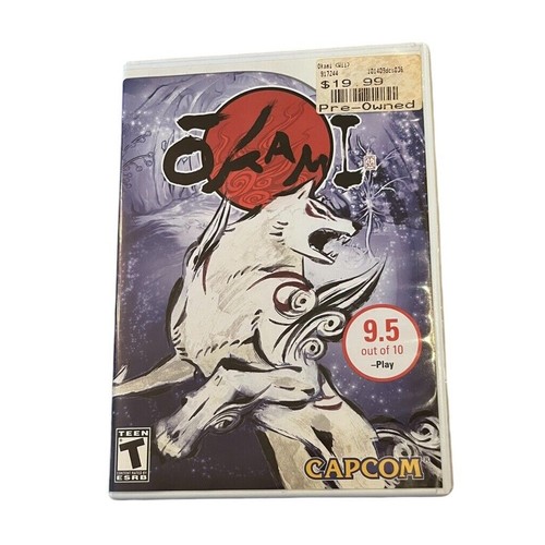 Okami Nintendo Wii Game Untested But Very Clean Art Drawing Japanese Puzzles - Picture 1 of 4