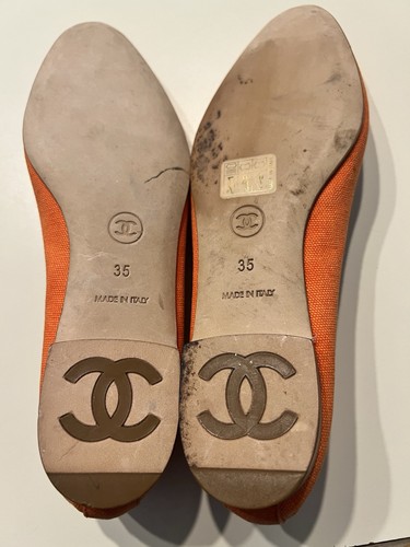 Chanel Ballerinas Schuhe Orange 35 EU Größe 5 - Bild 6 von 6