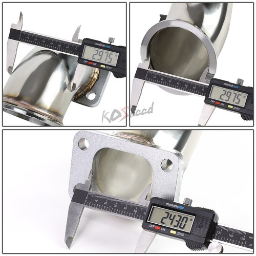 T-304 Stainless Steel 3"V-Band T3 Turbo Charger 90-Degree Elbow Adapter Flange - Picture 5 of 5