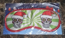 Sugar Skull with Santa Hat Sleep Mask . New in packaging