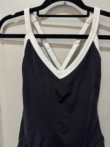 SEAFOLLY ONE PIECE SWIMSUIT Black With White Trim US Size 4 AU Size 8 - Picture 2 of 6