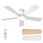 Amico Ceiling Fans with Lights, 42 Inch Low Profile Ceiling Fan with Light