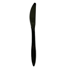 Boardwalk KNIFEBLPP Polypropylene Plastic Knife Cutlery - Black (1000/CT) New