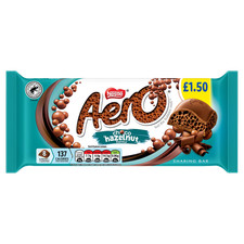Aero Choco HAZELNUT Chocolate Sharing 15 x 90g PMP Bars BBD: April 26