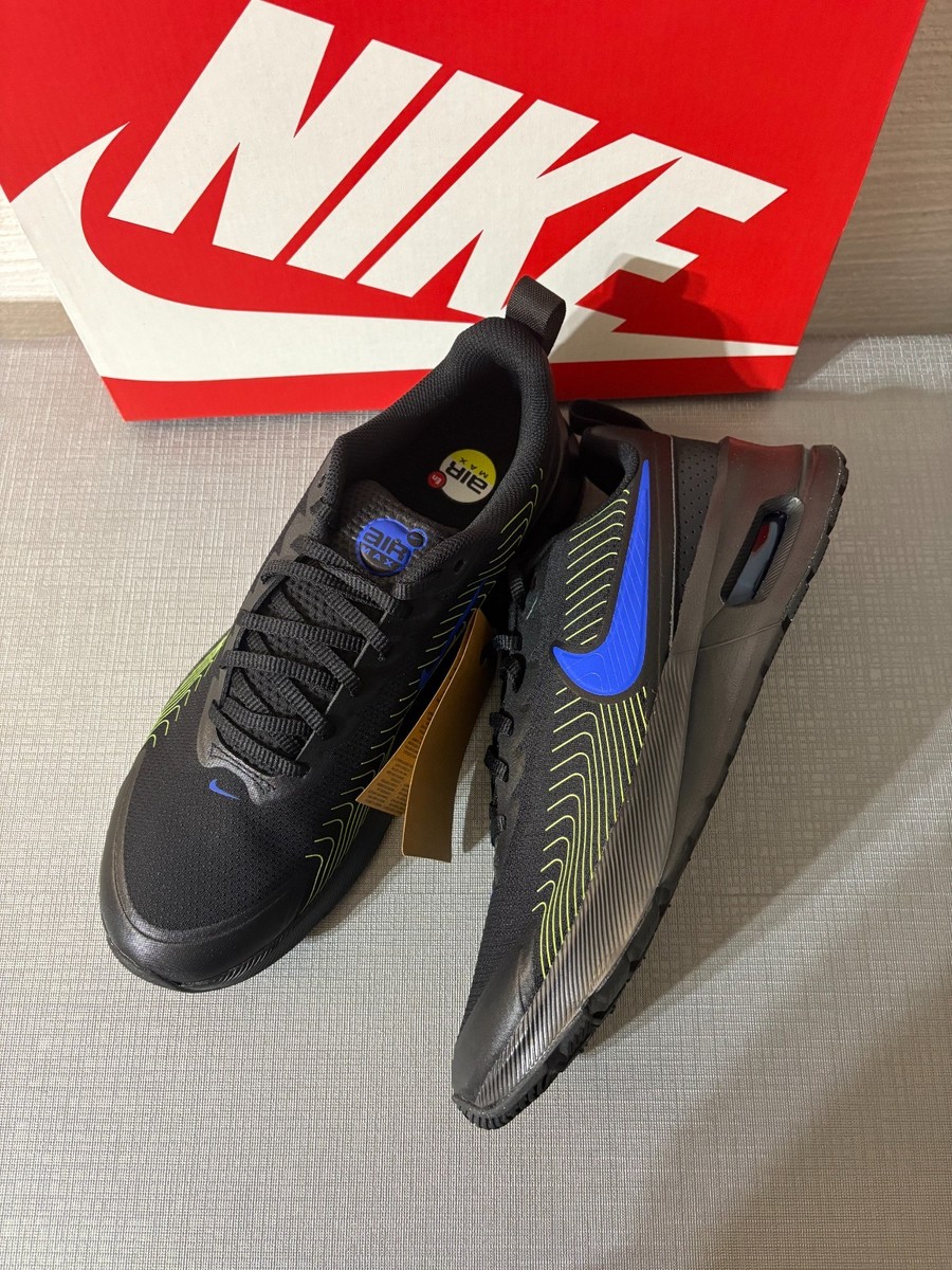 Nike Air Max Nuaxis Sneaker (Men) in Black / Racer Blue MSRP