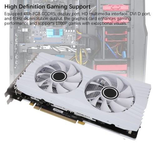Graphics Card 8GB GDDR5 256 Bit 1244MHz 7000MHz PCI Express 3.0 16X Gaming - Picture 22 of 22