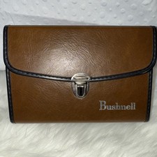 VINTAGE BUSHNELL BROWN LEATHER HARD CASE ONLY FOR BINOCULARS NO STRAP 7.25" X 6"